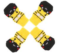 Générique 4 Pièces Animal de Compagnie Chaussettes Nettoyeur de Pattes pour Chiens Patte de Chien Pince Toison de Chien Race Chaussettes en Coton lavables Fournitures pour Chiots Yellow