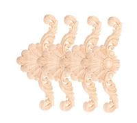 Générique 4 Pièces Appliques Sculpté Décoratives pour Cabinets Décor Vintage pour Aménagement Intérieur pour Têtes