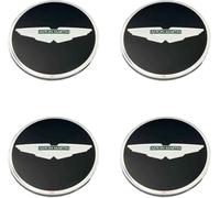 Générique 4 pièces Auto Cache Moyeux Compatible avec Aston Martin Valkyrie 65 mm, Centre Roue Cache avec Logo Anti-poussière ABS Accessoires de Voiture