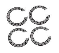 Générique 4 pièces Autocollants Rosace Guitare Acoustique Décalques Incrustation Trou Sonore Auto-adhésifs Faciles à Installer pour Guitare Classique et Folk Accessoires Décoratifs Durables