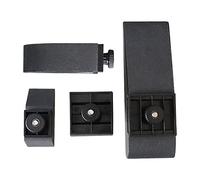 Générique 4 Pièces Bloc de Ponçage Manuel Porte-feuillet Abrasif Amovible Support de Disque Accessoire pour Traitement Finition Du Bois Métal Cuir Utilisable Po, Noir
