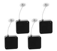 Générique 4 Pièces Boîte de Verrouillage à Câble Antivol Électronique Perdu, Boîtier de Câble Rétractable en Abs et Acier Inoxydable, Noir, 1m, pour Tablettes et Appareils, Installation