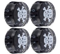 Générique 4 Pièces Boutons de pour Guitare Boutons Potentiomètre Acrylique avec Volume et Tonalité pour Basse et Guitare Électrique