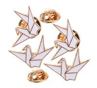 Générique 4 Pièces Broche en papier épingles kawaii pour sacs à épingles mignonnes épingles en métal pour sacs à épingles pour sacs à esthétique Alliage de zinc blanche