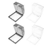 Générique 4 pièces Cache Prises Étanches Protection Murale pour Interrupteur et Prise Boîtier Plastique Résistant Aux Éclaboussures pour Salle de Bain et Extérieur Facile à Installer