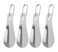Générique 4 Pièces Chausse-pied en Acier Inoxydable Chaîne, Surface Lisse et Polie, Design Minimaliste, pour Faciliter le Chaussage au Quotidien