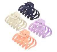 Générique 4 Pièces clip requin givré pinces à griffes filles feuille d'aluminium pinces à griffes mates Branché agrafe à cheveux pour femmes à grandes plastique