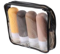 Générique 4 Pièces Flacons de Lotion en Silicone Étanches 90ml avec Paquet de Rangement Réutilisables pour Voyages D'affaires et Loisirs