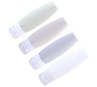 Générique 4 Pièces Flacons de Voyage en Silicone Réutilisables, Portables et Simples pour Contenants de Lotion et Produits Cosmétiques, Voyage Déplacements