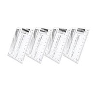 Générique 4 Pièces Jauge de Fissure Portable en Plastique Transparente Règle de Mesure Précise pour Inspections en Génie Mécanique et Surveillance des Défauts