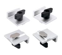 Générique 4 pièces Kit d'arrêt bi-directionnel avec boutons Top Jig Resist Guide Guide Rail Limit Block pour le travail du bois et le routage