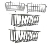 Générique 4 pièces Lot de Râteliers Suspendus Fer pour Lapins Support Alimentation Capacité Élevée pour Cage à Rongeurs Accessoire Pratique et Résistant