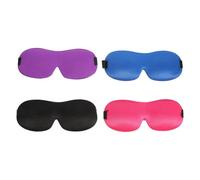 Générique 4 Pièces Masque de Sommeil Bande Élastique 3d Léger et Respirant en Polyester pour Hommes et Femmes, pour Camping et Voyage en Extérieur