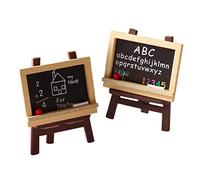Générique 4 Pièces Miniature Décoration Bois Support de Peinture Tableau et Tableau Abc pour Micro Paysage et Diy Maison Miniature