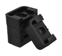 Générique 4 pièces Patin Amortisseur Caoutchouc pour Climatiseur Unité extérieure Antidérapants Réduction du bruit Base pour air conditioning unit 1-3P Noir trou 10 mm installation facile