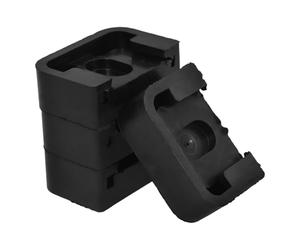 Générique 4 pièces Patin Amortisseur Caoutchouc pour Climatiseur Unité extérieure Antidérapants Réduction du bruit Base pour air conditioning unit 1-3P Noir trou 10 mm installation facile