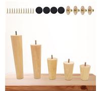 Générique 4 Pièces Pieds de Meuble en Bois, Réglables Pieds de Lit, Charge Jusqu'à 500 KG faciles à Installer 5cm -20cm(3.1''/8cm)