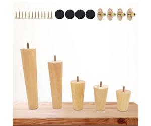 Générique 4 Pièces Pieds de Meuble en Bois, Réglables Pieds de Lit, Charge Jusqu'à 500 KG faciles à Installer 5cm -20cm(4.7''/12cm)