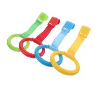 Générique 4 Pièces poignée de gymnastique pour bébé bariere de securité bébé Anneaux de lit pour bébé pendaison activité anneaux d'assistance pour bébé debout anneau suspendu pour berceau