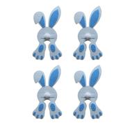 Générique 4 Pièces Porte-Couverts de Pâques Organisateurs de Vaisselle de Poche Lapins Forme Poche Couverts Cutter Fourchette Couverts Sacs Lapins Forme Décoration Fournitures pour Ami