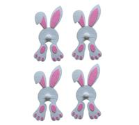 Générique 4 Pièces Porte-Couverts de Pâques Organisateurs de Vaisselle de Poche Lapins Forme Poche Couverts Cutter Fourchette Couverts Sacs Lapins Forme Décoration Fournitures pour Ami