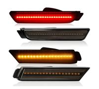 Générique 4 Pièces Pour Chevy Pour Camaro 2010-2015 Réflecteur Pare-chocs Feu Position Latéral LED Ensemble Lampes À Lumière Fumée Clignotant De Rétroviseur Latéral