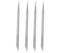 Générique 4 Pièces Poussoir D'art D'ongle Accessoire Ongles Strass Outil De Nettoyage Des Ongles Pousse-cuticules à Double Extrémité Outils De Manucure Para Tondeuses Acier Inoxydable Silver