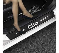 Générique 4 Pièces Protection Seuil de Porte de Voiture pour Clio 2 3 4 5 MK2 MK3 MK4 , Autocollant en Cuir de Fibre de Carbone Plinthes pour Auto