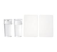 Générique 4 pièces Set de Manucure avec Stamper Transparent et Plaques Estampage Nail Art DIY Kit de Vernis pour Ongles Créatifs
