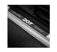 Générique 4 Pièces Seuil De Porte De Voiture Protection Autocollant pour Peugeot 207 508 2008 3008 5008,Fibre De Carbone Anti-Rayures Bande DéCoratifs Accessoires,207