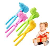 Générique 4 pièces Snow Ball Maker, moules ABS en Forme de Canard avec poignée, Jouet d'hiver pour la Neige, Outil pour Faire des batailles de Boules de Neige pour Adultes et, à Utiliser en extérieur