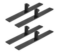 Générique 4 Pièces Support de Rangement en Métal Noir pour Accessoires de Robot Pâtissier, Design Facile D'accès, Dimensions 15x2,6x1,7 Cm, pour Cuisines Domestiques