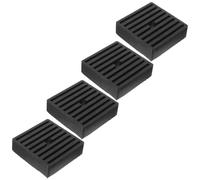 Générique 4 Pièces Tampons Amortisseurs en Caoutchouc Noir de 1,5cm pour Machines et Unités Ac, Absorption des Chocs, Installation Facile, pour Sandales Femme Environnements Industriels