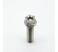 Générique 4 pièces vis en Titane M8 X 15 20 25 Mm Bride Torx Ti boulons Or brûlant Couleur Bleue for Moto Bricolage vis en Titane Attaches Ti(Titanium Color,M8x45 4pcs)