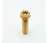 Générique 4 pièces vis en Titane M8 X 15 20 25 Mm Bride Torx Ti boulons Or brûlant Couleur Bleue for Moto Bricolage vis en Titane Attaches Ti(Gold Color,M8x30 4pcs)