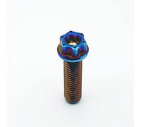 Générique 4 pièces vis en Titane M8 X 15 20 25 Mm Bride Torx Ti boulons Or brûlant Couleur Bleue for Moto Bricolage vis en Titane Attaches Ti(Burning Blue,M8x50 4pcs)