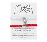 Générique 4 Plusieurs Anneaux Matching Mutual Attraction Couple Bracelets His And Hers Adjustable 8 Love Heart Bracelet Jewelry Plusieurs Noir Bijoux (E, One Size)