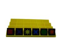 Générique 4 Supports pour jetons qwirkle 32x32 (Jaune)