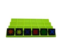 Générique 4 Supports pour jetons qwirkle 32x32 (Vert Pomme)