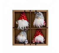 Générique 4 Suspensions en Peluche Père Noël Nain de Noël, Décorations de Mignonnes pour Sapin, Hanging Gnomes, Cadeau, pour Maison, Fête, Cadeau Secret Santa