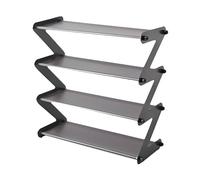 Générique 4 Tier Small Shoe Rack Heavy-Duty Steel Vertical Plant Stand | Space-saving 4 tier vertical shoe rack features sturdy steel pipes and coated fabric, doubling as a modern plant holder
