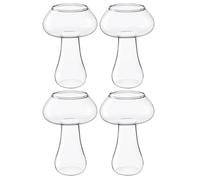 Générique 4 Verres à Cocktail Créatifs Usage Polyvalent en Verre de Champignon, Faciles à Nettoyer et Design Élégant pour Bars et Restaurants Réutilisable