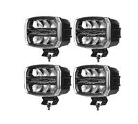 Générique 4 x Phare de Travail Auxiliaire LED 12V 24V 175W Projecteur Longue Portée + Feu de Position DRL Orange Blanc + Feu Flash Orange E9 R10 R65 R148 R149 pour Camion Poids Lourds Voiture 4x4