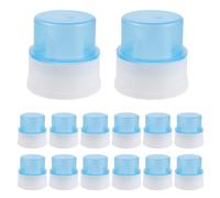 Générique 40 bouchons rainurés en plastique pour flacons de lessive - Bouchon de rechange avec canal verseur pour bidons de lessive - Couvercle à visser pour bidons d'adoucissant ou de savon