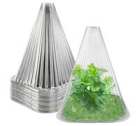 Générique 40 Pièces Cloches de Plantes de Jardin, Couvercle de Cloche en Plastique Transparent pour Plante Mini Serre Chapeaux de Plantes pour Protection Contre Oiseaux, Insectes, Gel ou Intempéries