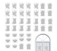 Générique 40 Pièces Kit De Réparation Moustiquaire Autocollant, Ruban Adhésif Transparent Pour Réparation De Moustiquaire, 4 Motifs (Chat, Oiseau, Maison, Papillon), Pour Portes Et Fenêtres