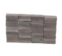 Générique 40 Pièces Mini-Briques Accessoires pour Paysage Miniature Brique Mince Brique de Verre Briques pour l'aménagement paysager modèle Petite Brique Argile Rouge Cuite Dark Grey