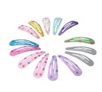 Générique 40 Pinces à Cheveux à Pression pour Filles, Clips Métal 5cm Motifs Étoiles, Cœurs et Fleurs, Accessoires Adorables pour Garçon et Filles en Fête Plusieurs styles