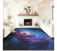 Générique 40 x 60 cm Tapis Entrée Intérieur, Multicolore Antidérapant Tapis Lavable, Pile Courte Tapis Salon Rêve Vibrant Univers Espace Trou Noir pour Dessous, Cuisine, Chambre Chien
