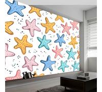 Générique 400 x 280 cmPapier Peint imprimée 3D Animaux Vie Marine Art Du Graffiti Tapisserie murale Panoramique Intissé Moderne, Décoration Murale, Écologique, Pour Salon Chambre, Blanc